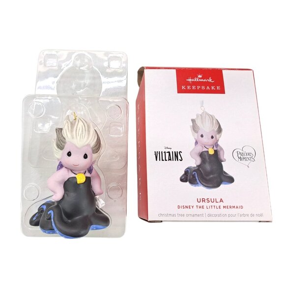 Hallmark Disney 2024 Ursula Ornament Little Mermaid Villain Precious Moments NEW - Picture 7 of 8